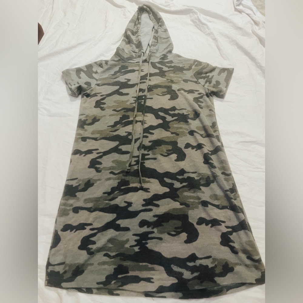 camo women's dress with hood